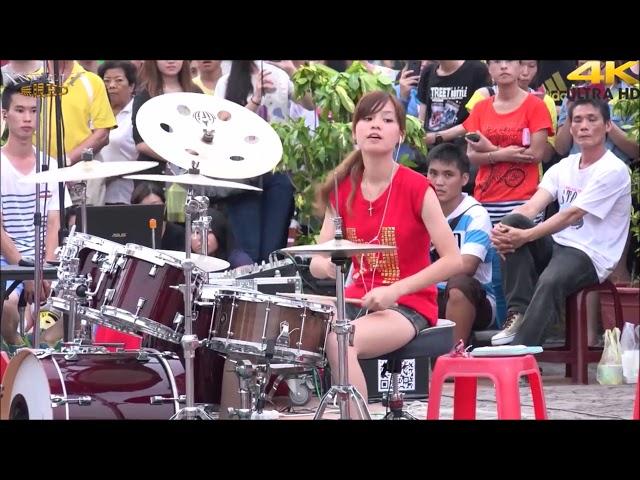 The Amazing Female  Street Drummers of  Asia- Round 2 !