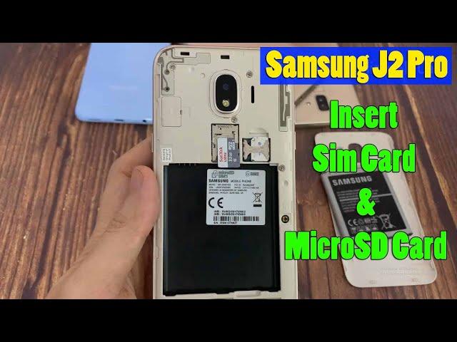 Samsung J2 Pro 2018: How To Insert Sim Card and MicroSD Card