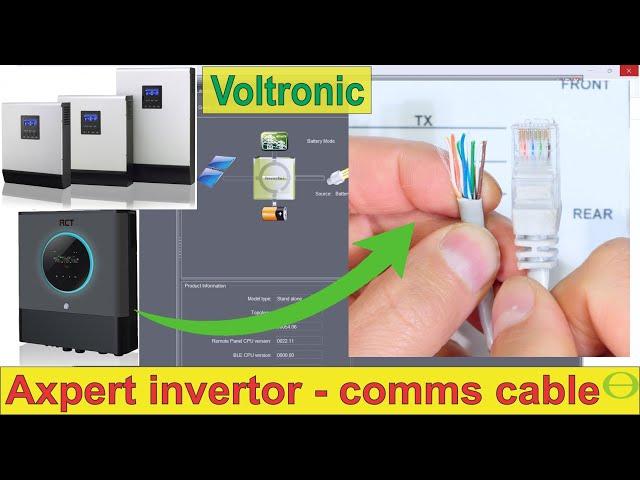 How to make the Ethernet to Serial communication cable for the Voltronic Axpert RCT solar inverter