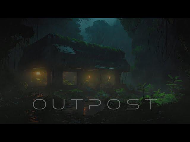 O U T P O S T  -  Relaxing Futuristic Ambient with Immersive 3D Rain [4K] RELAX | STUDY | SLEEP