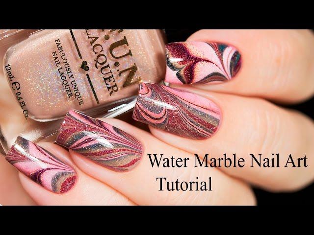 Water Marble Nail Art Tutorial