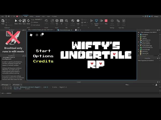 Roblox Undertale RP WIP #1 (Menu System)