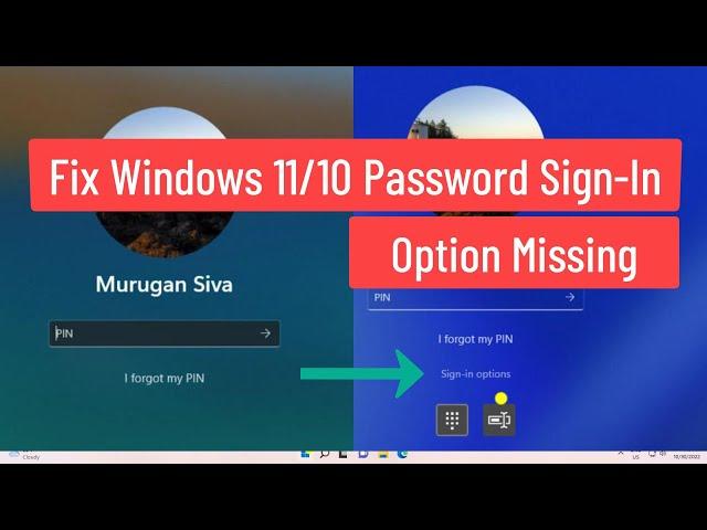 Fix Windows 11/10 Password Sign-in Option Missing