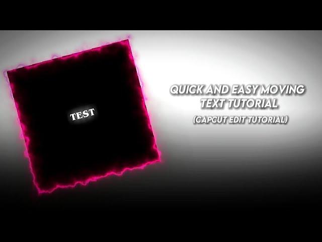 Quick and easy Moving text Tutorial | Capcut Edit Tutorial (NO VIDEOSTAR NEEDED!)