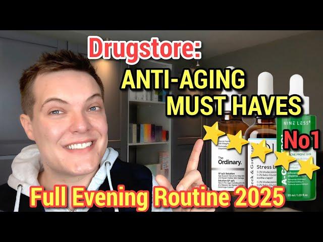 Must Have DRUGSTORE SKINCARE - Full Evening Skincare Routine 2025