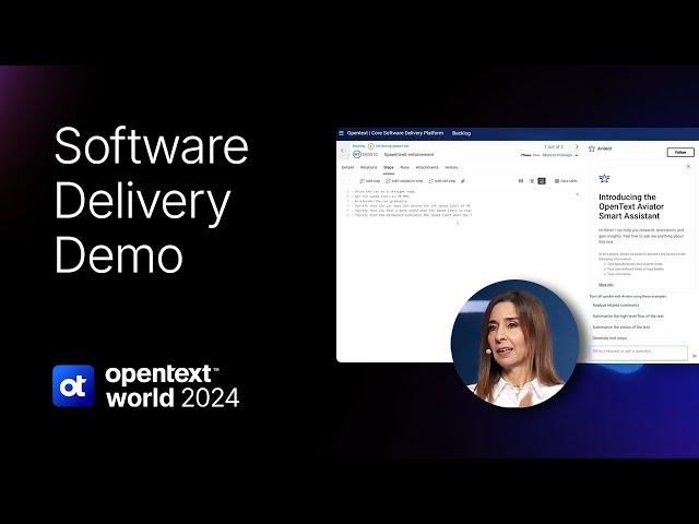 OpenText World 2024 Demo – OpenText Software Delivery Platform