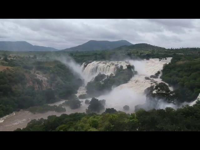 Bharachukki Falls as seen by the DRONE