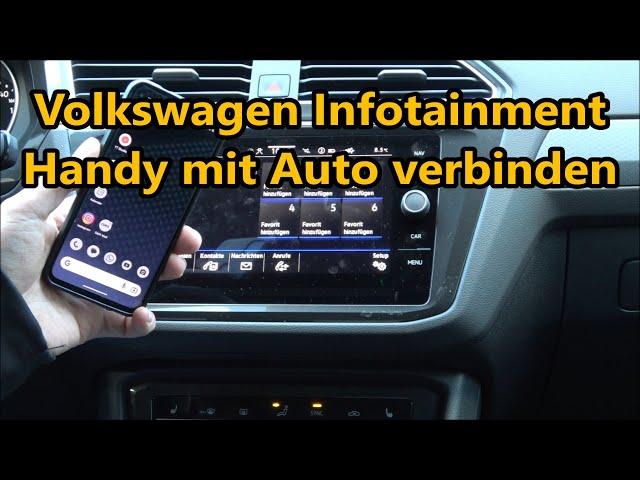 VW mit Handy über Bluetooth mit Auto verbinden koppeln Volkswagen Infotainment Smartphone verbinden