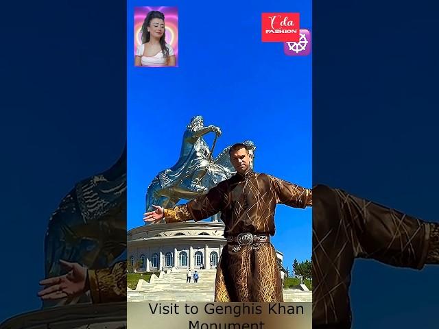 Nemo in Mongolian robes visits the Genghis Khan Monument #fashion #mongolia #genghiskhan #ootd