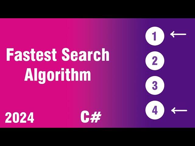 Fastest Search Algorithm in C# - Binary Search