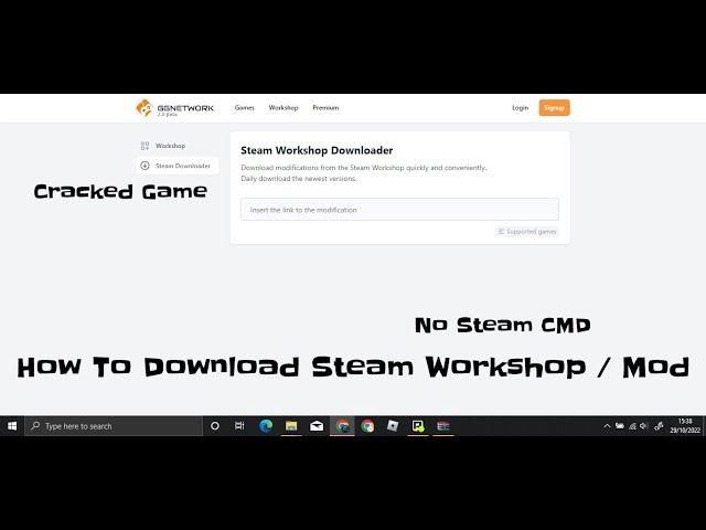 New Method | How To Download Steam Workshop / Mod, With No Steam CMD