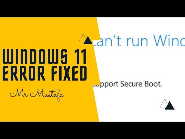 How to Fix Windows 11 Installation Error | Windows 11 install Error Problem 100% Solve(100% Fixed)