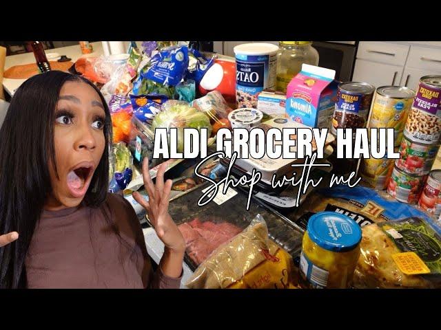 GROCERY SHOP WITH ME VLOG $100 ALDI GROCERY HAUL HIGH PROTEIN LOW CALORIE FOOD HAUL + HEALTHY FOODS