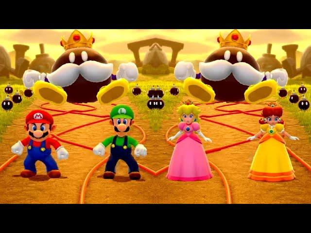 Mario Party Switch - All 2 vs 2 Minigames (Mario & Luigi vs Peach & Daisy)