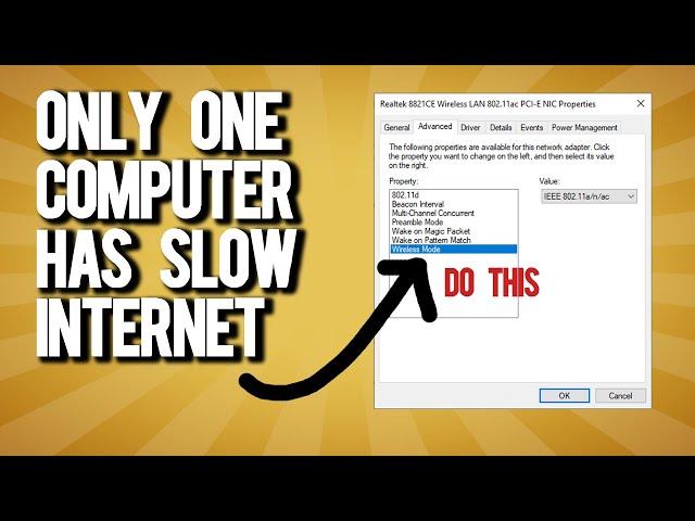 When only one computer has slow internet