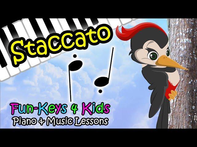 Staccato |Dotty Notes |piano |music| Fun-Keys |Online Music Lessons |Woodpecker