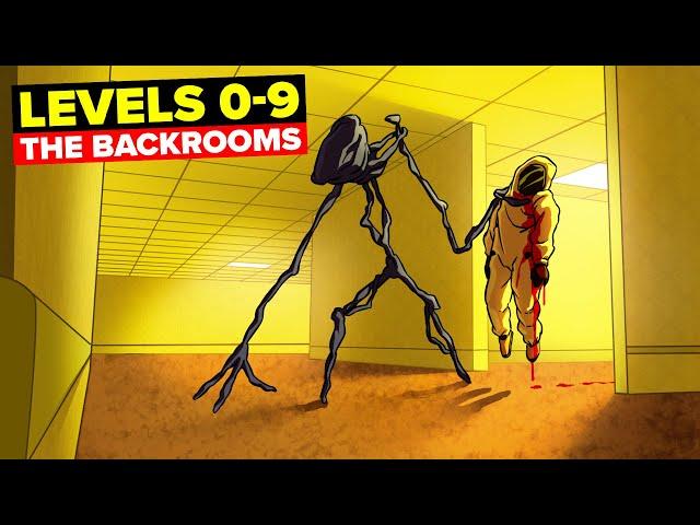 The Backrooms - Levels 0-9 - Entering The Backrooms (Compilation)