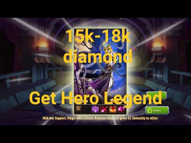 how to get Hero Legend only 15-18k  diamond. (3kspin/day)