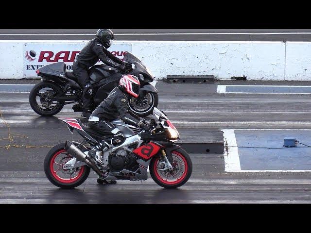 Hayabusa vs Aprilia rsv4 rr - street bikes racing