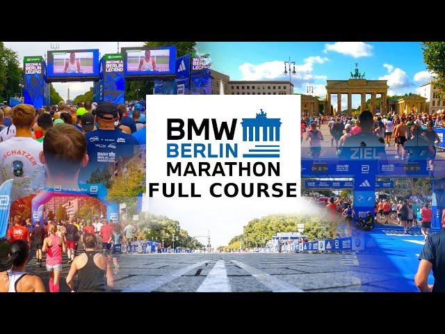 BMW Berlin Marathon 2023 Virtual Run | FULL COURSE | 4K Treadmill Scenery [310]