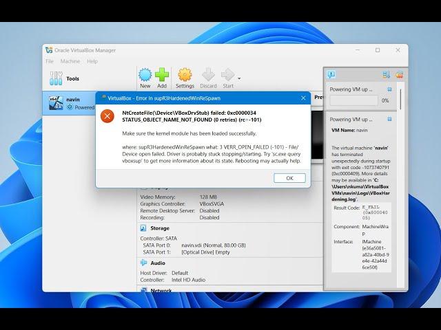 How to fix VirtualBox Error In supR3HardenedWinReSpawn in Windows 11