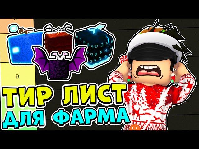 ТИР-ЛИСТ ФРУКТОВ Для ФАРМА В БЛОКС ФРУТС!  Blox Fruits Roblox