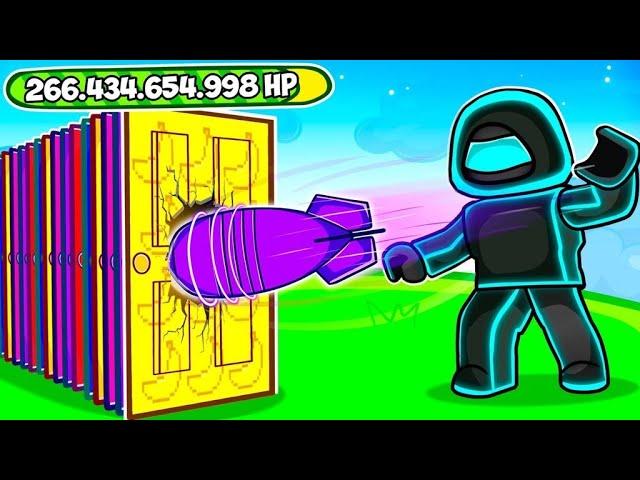 Blowing Up The Strongest Doors With 126,779,349,902 Power In Roblox Bomb Door Simulator