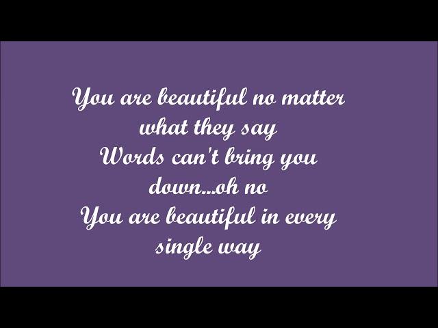 Beautiful - Christina Aguilera - Lyrics Video