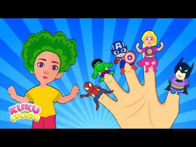 Finger Family Superheroes | Kids songs & Nursery rhymes - Kuku and Cucudu Cartoon