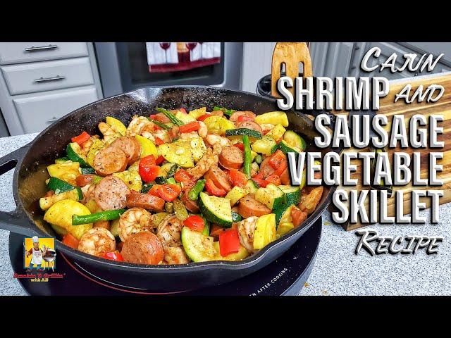 Cajun Shrimp and Sausage Vegetable Skillet