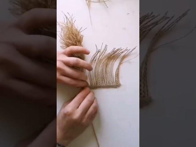 Diy Pampas Grass. Pampas grass de arpillera.  Pampas.#decoracion #lixo #decoração #diy #yuta