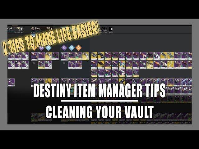 Destiny 2 |  Destiny Item Manager Quick Tips Vault Cleaning (DIM)