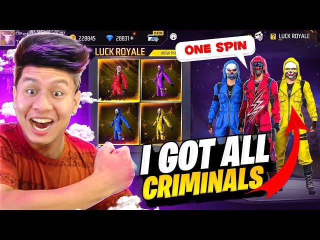 OMG I Got Super Rare Red Neon & All Criminal Bundles in My 86 Level V Badge ID  Garena Free Fire