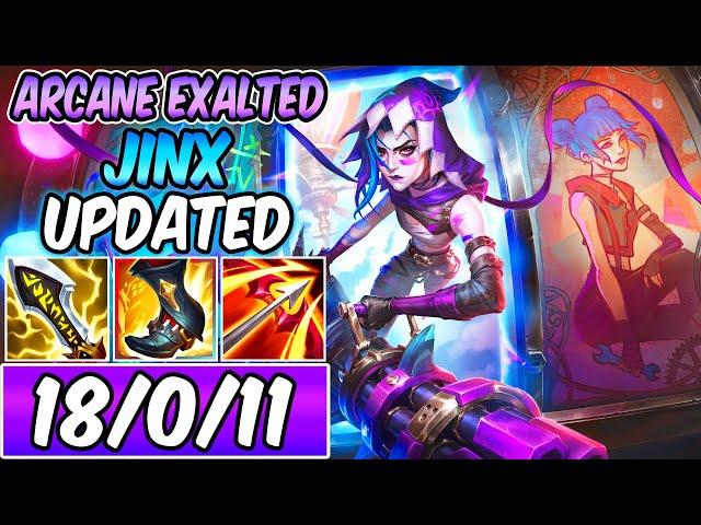 UPDATED ARCANE FRACTURED JINX - NEW 250$ EXALTED SKIN ADC | Best Build & Runes | League of Legends