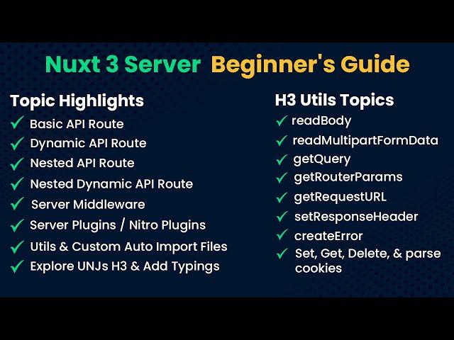 Nuxt 3 Server Fundamentals Explained for Beginners #nuxtjs #nuxt3 #nitro