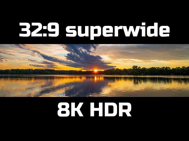 1 Hour of super ultrawide HDR sunsets and ambient music. 32:9 8K HDR (7680x2160).