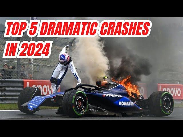 Top 5 Most Dramatic Crashes of F1 2024 Season