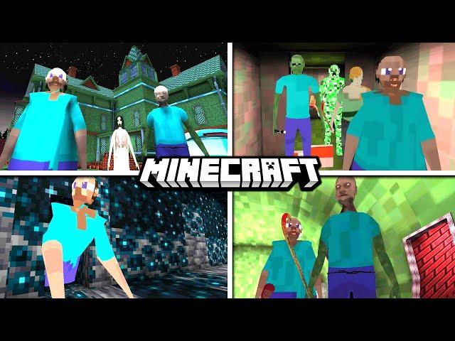 DVloper All Games in Minecraft Atmosphere Full Gameplay   Granny All Chapters 1 2 3 And The Twins