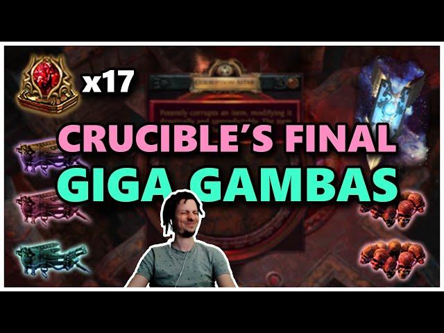 [PoE] Final Crucible gambas - 17 Awakened Empowers, shiny corrupts & cards - Stream Highlights #740