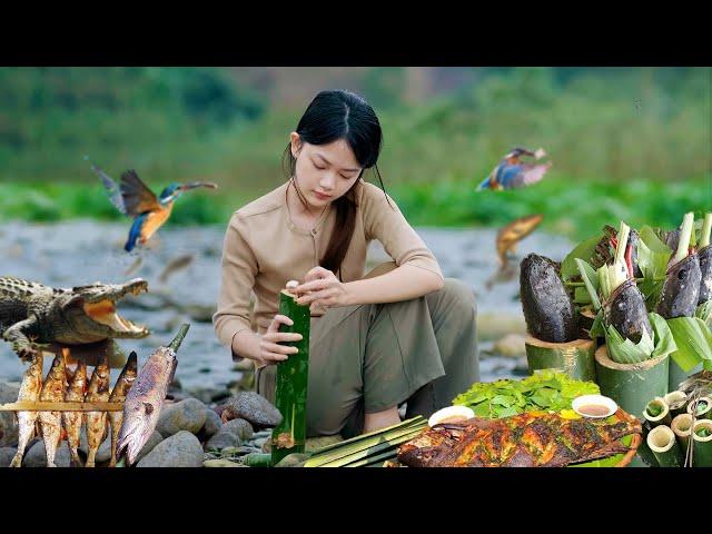 Making Handmade Bamboo Fish Catchers, Bamboo Tube Grilled Fish | Nguyễn Lâm Anh