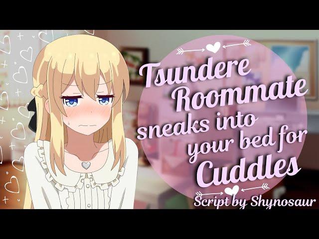 Tsundere Roommate Sneaks Into Your Bed for Cuddles [ASMR] [Roleplay] [Confession] (F4A)