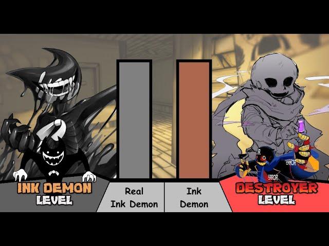 INK!Demon VS INK!Sans Power Levels