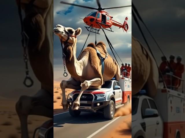 Doctor's rescued pregnant camel  from desert  road #humanity #animalsrescue #camel #animals #shorts
