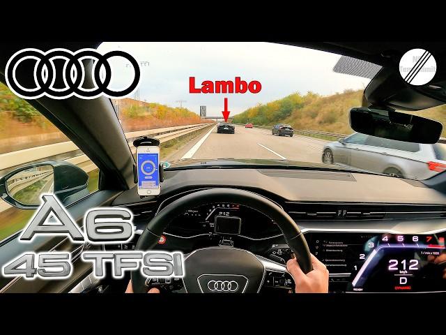 2024 Audi A6 45 TFSI C8 Top Speed German Autobahn POV