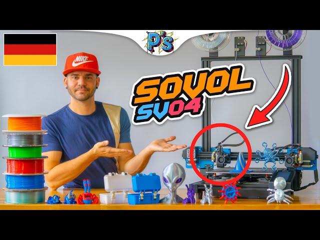 ZWEI 3D-Drucker in einem? SOVOL SV04 TEST [DEUTSCH - REVIEW 2022 - Dualextruder]