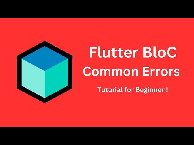 Error: Could not find the correct Provider(Bloc) above this widget ... | Flutter BloC Tutorial