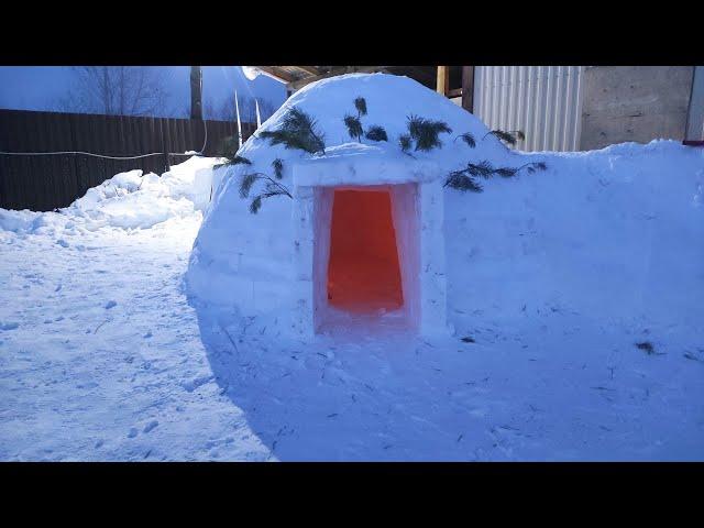 Иглу из снега своими руками. Мечта детства реализована.