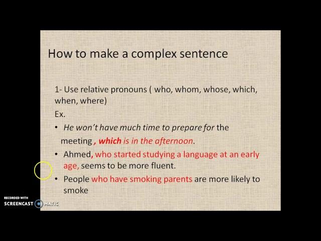 Complex Sentences in IELTS