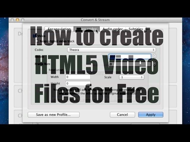 how to create webm & ogg html5 videos for free