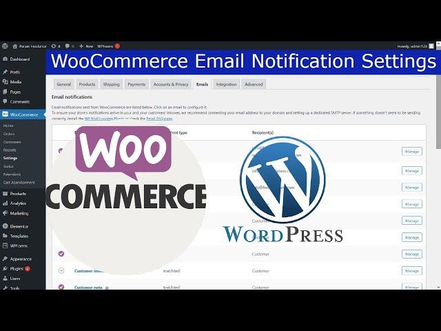 WooCommerce Email Notification settings | Quick Tips